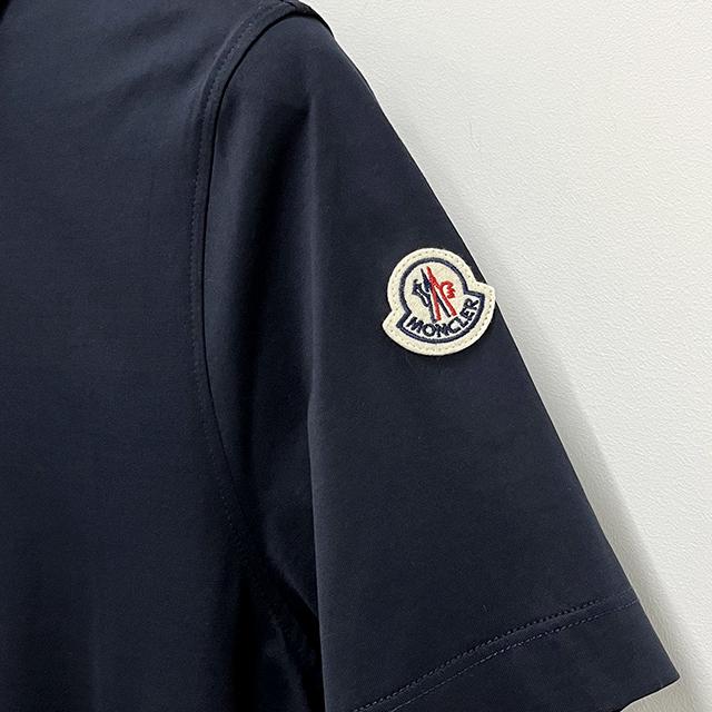 Moncler Logo Patch Cotton Pique Short Sleeve Polo Shirt 8A00018 8390X 778