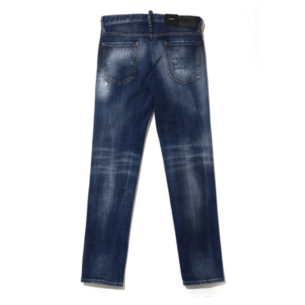 Dsquared2 Stud Detail Slim Jeans Men’s Denim Pants Navy