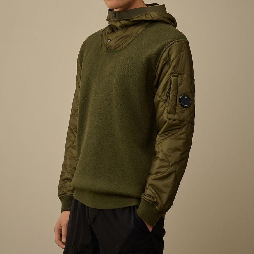 CP Company Men’s Merino Wool Half-Button Crewneck Sweater 19CMKN063A 006390M 652