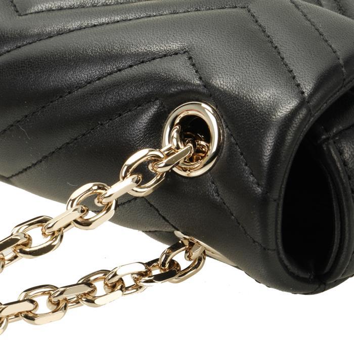 GUCCI GG Marmont Small Shoulder Bag Black Leather