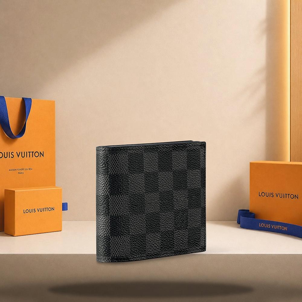 Louis Vuitton Damier Graphite Amerigo Wallet Bifold with 8 Card Slots
