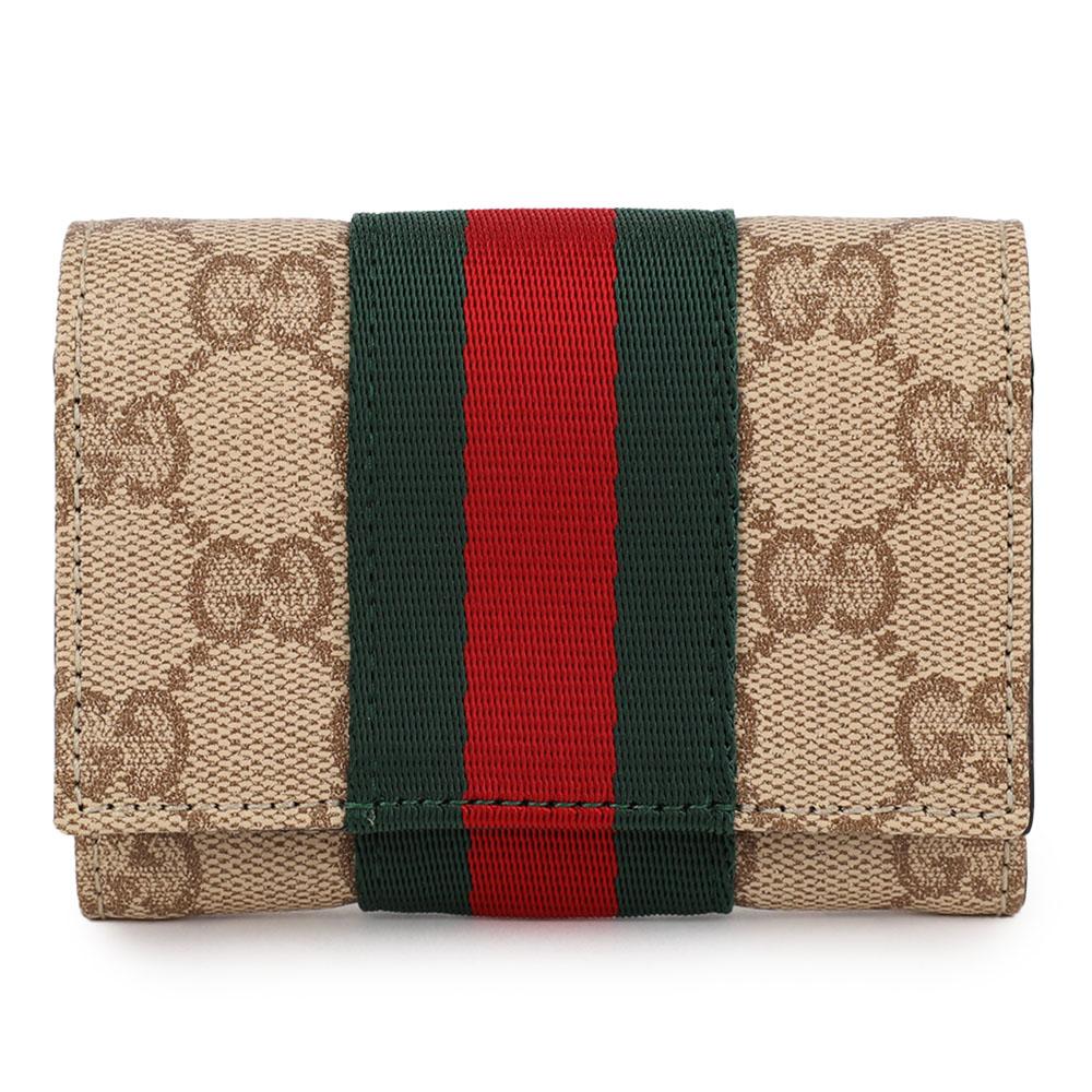 GUCCI Web Detail Bifold Card Case Wallet