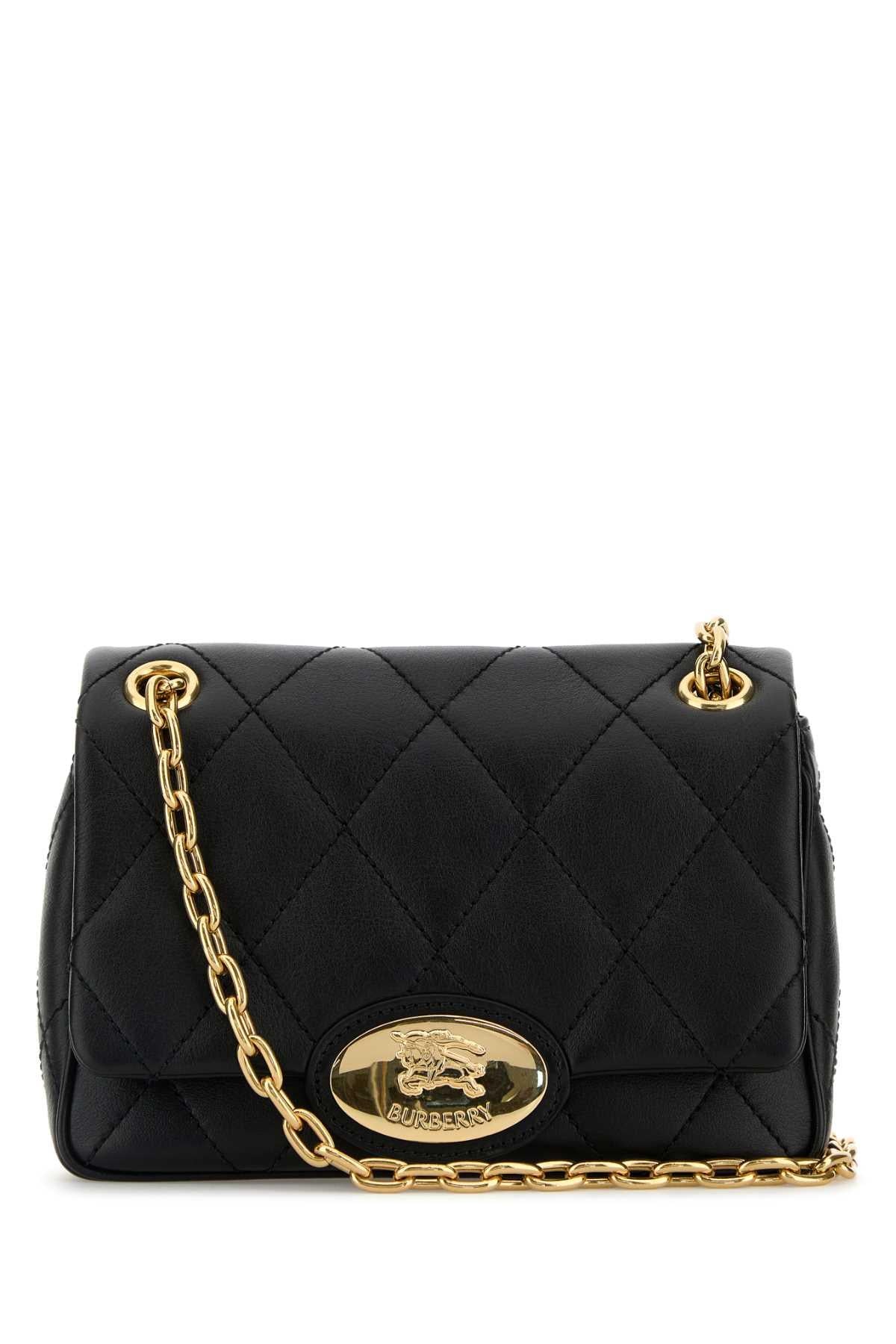 BURBERRY Black Leather Crossbody Bag