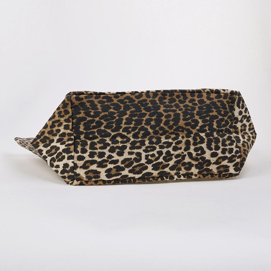 GANNI Leopard XXL Tote Bag for Women A7161 943