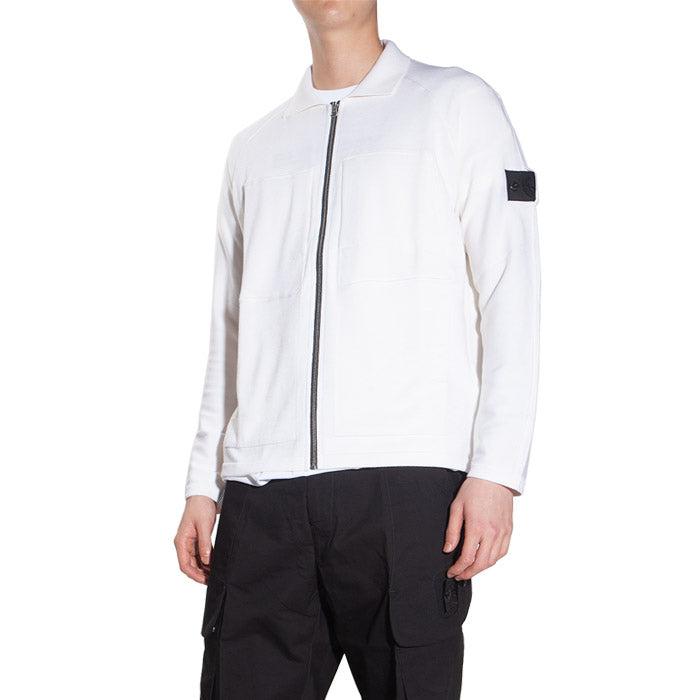 STONE ISLAND Shadow Project Cashmere Silk Collar Knit Zip-Up Sweater