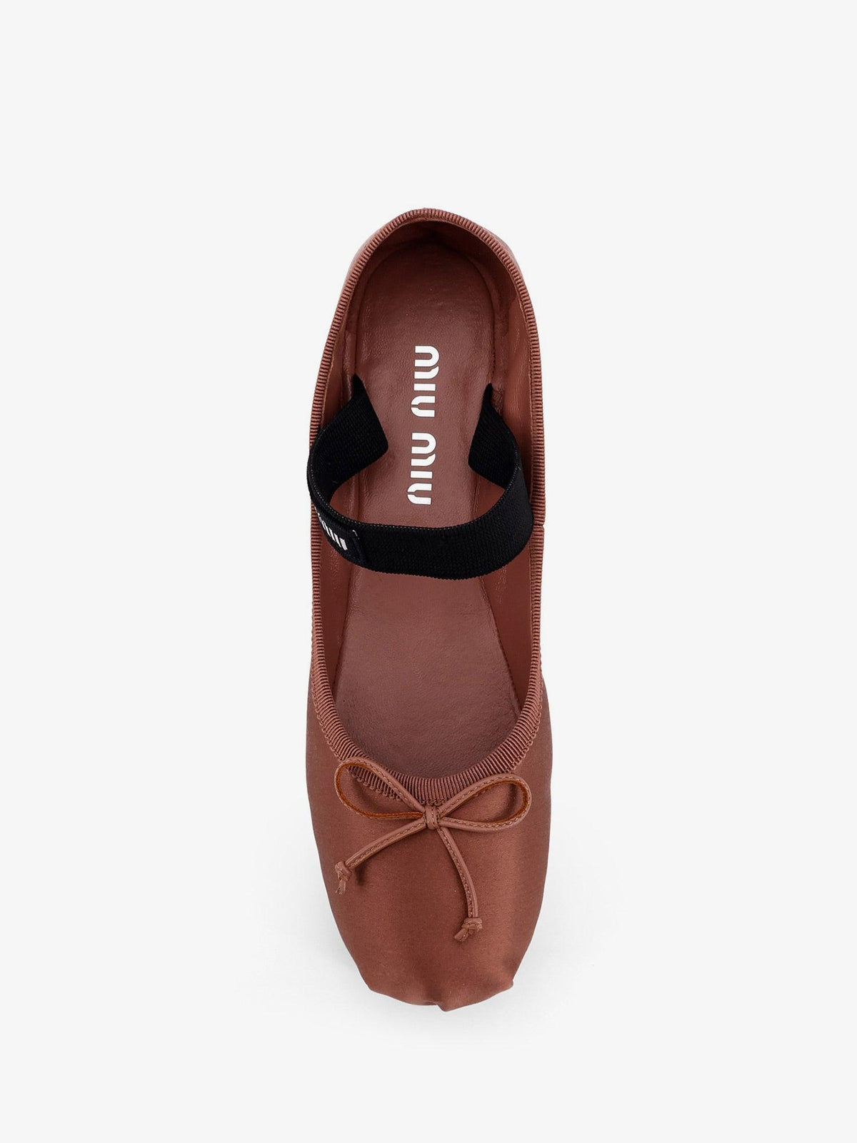 Miu Miu Black Leather Ballet Flat Shoes