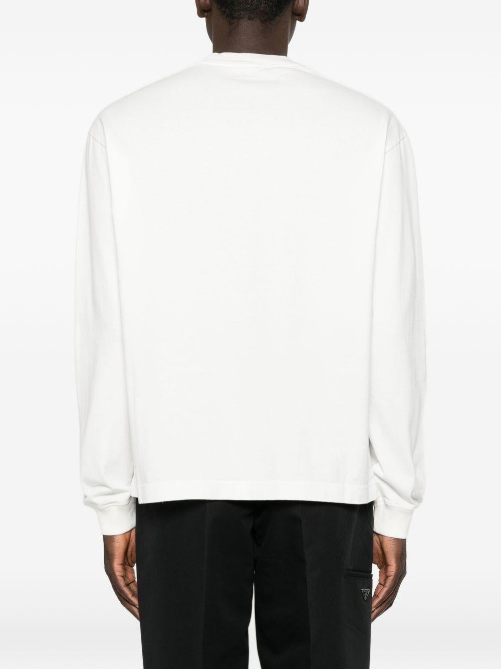 PRADA Black Wool Crewneck Knit Sweater for Men