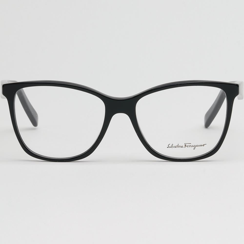 Ferragamo Cat-Eye Acetate Eyeglass Frames with Logo Trim SF2903 001