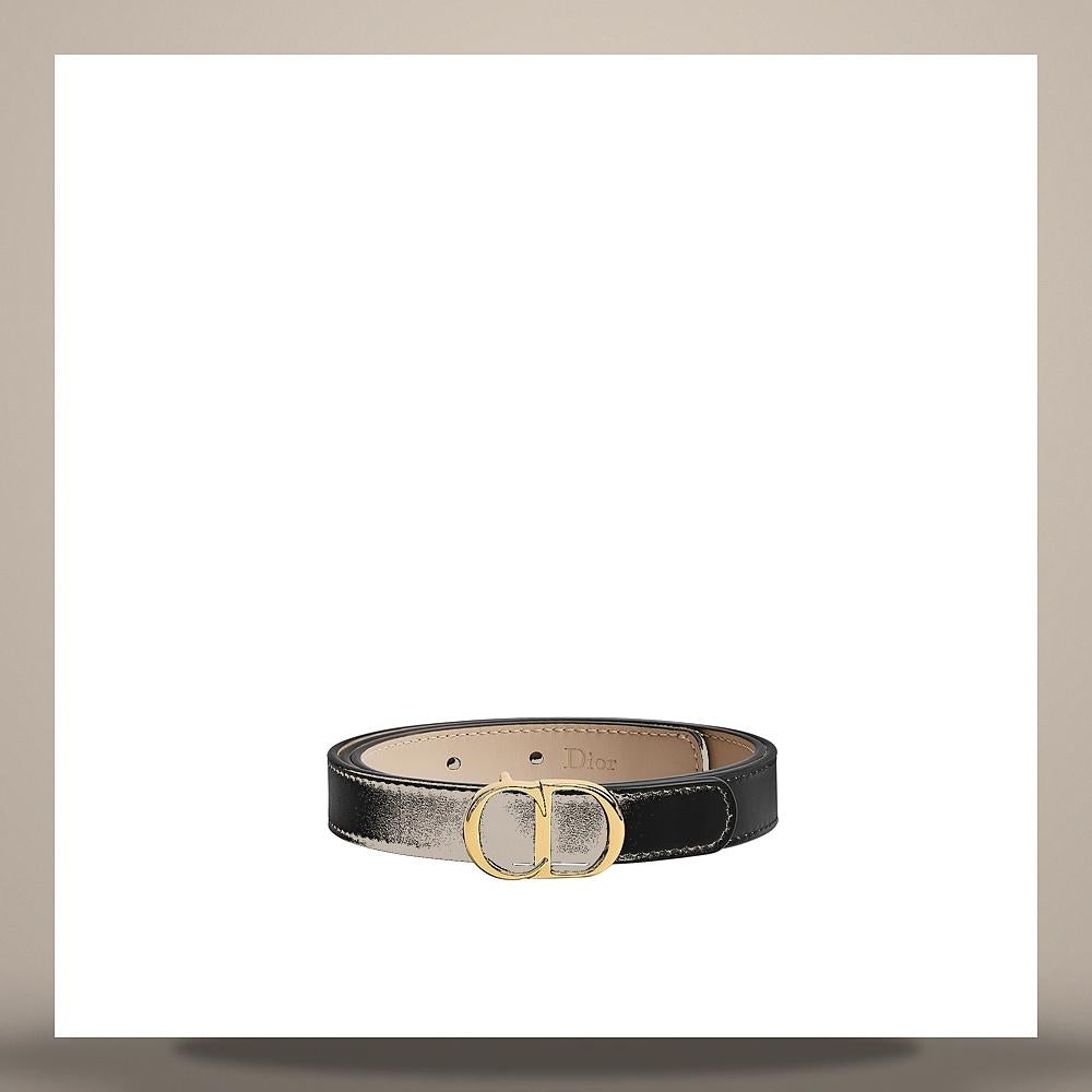 DIOR Reversible CD Icon Belt Black/Beige Smooth Calfskin 20mm B1012GWJB M62I
