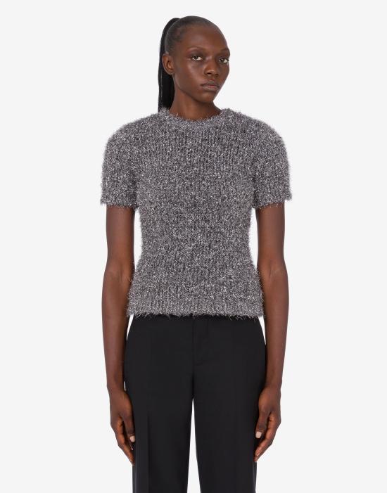 Moschino Grey Round Neck Knit Sweater AEF261E 09100506 AEF0610