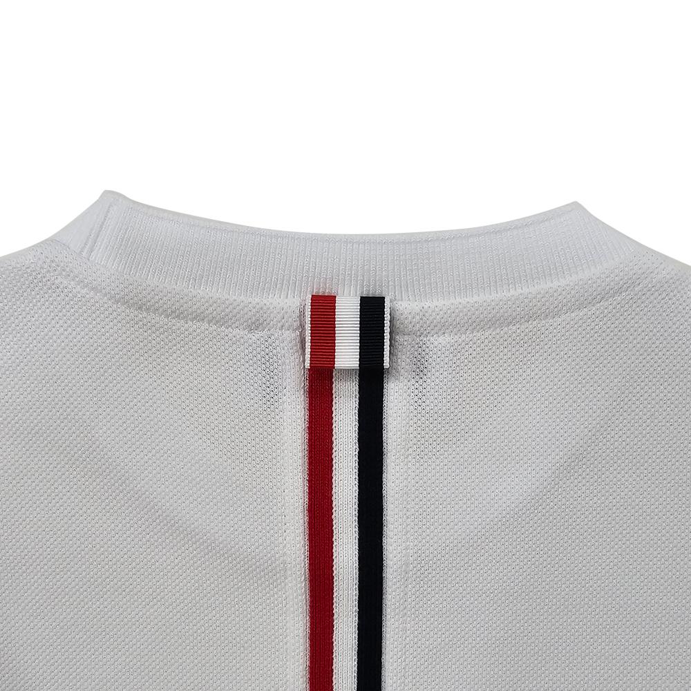 THOM BROWNE Women’s Classic Back Stripe Piqué Polo Shirt White