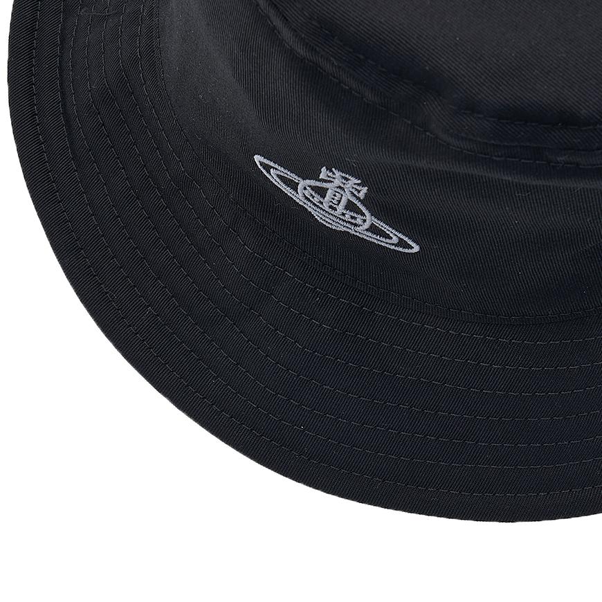Vivienne Westwood Unisex Logo Embroidered Bucket Hat Black