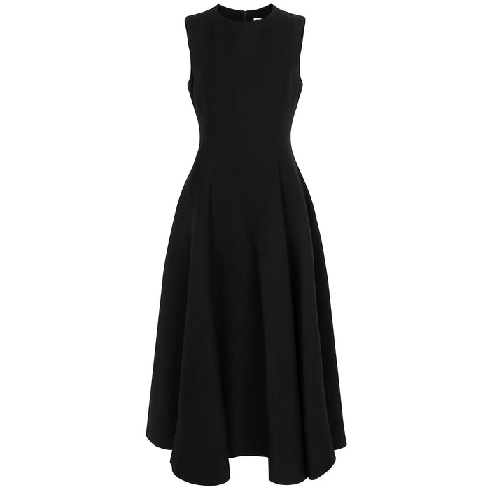 DIOR Black Wool Silk Robe Long Dress 251R01A1166 9000