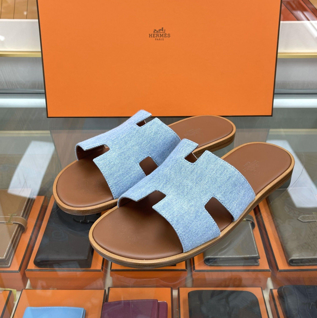 HERMES Izmir Men’s Denim Slide Sandals
