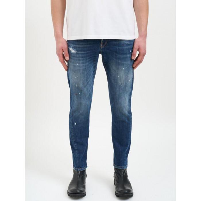 Dsquared2 Blue Washed Slim Twist Jeans S74LB1874 S30664 470