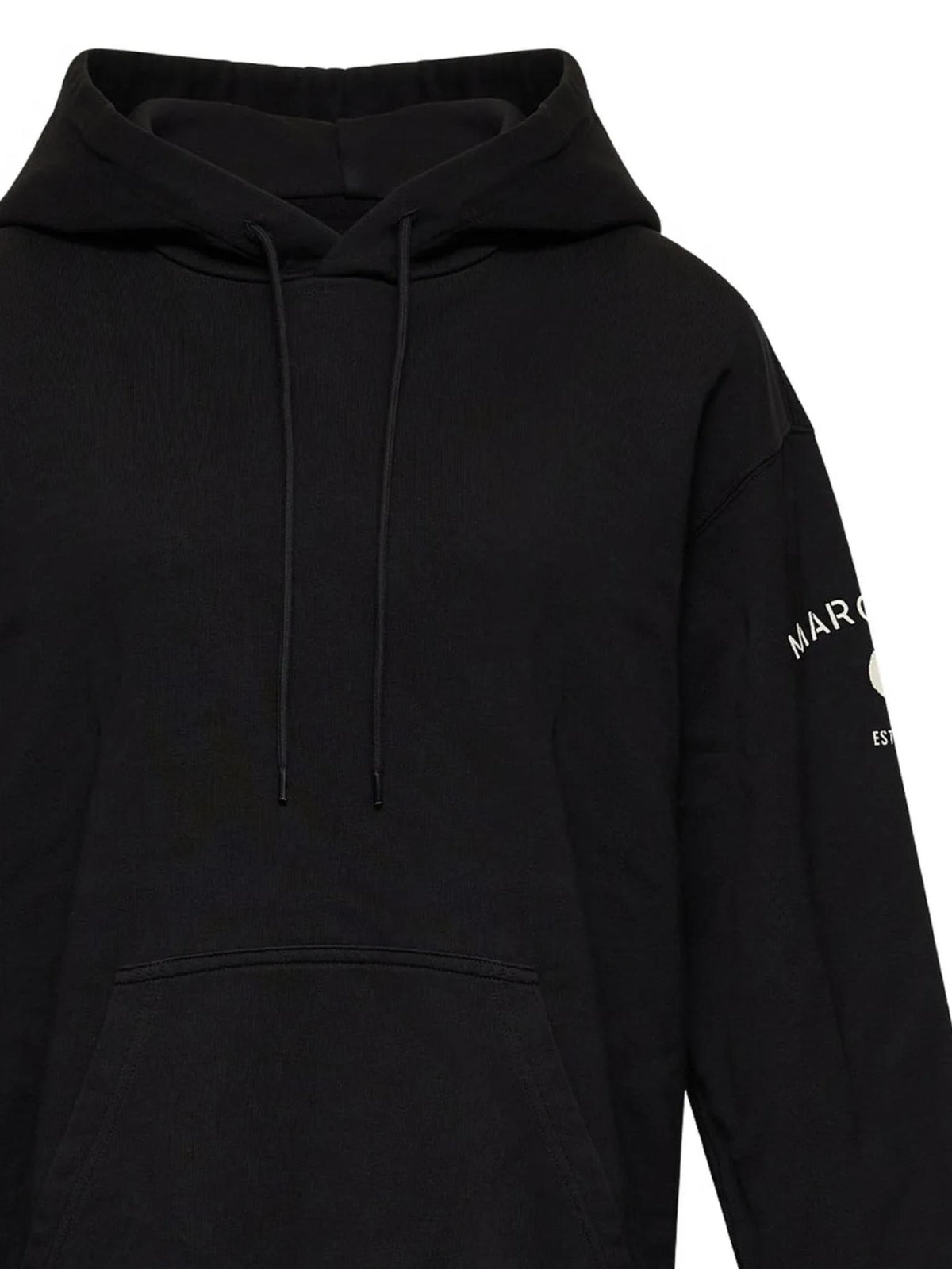 Maison Margiela Black Cotton Hoodie Women’s Pullover Top