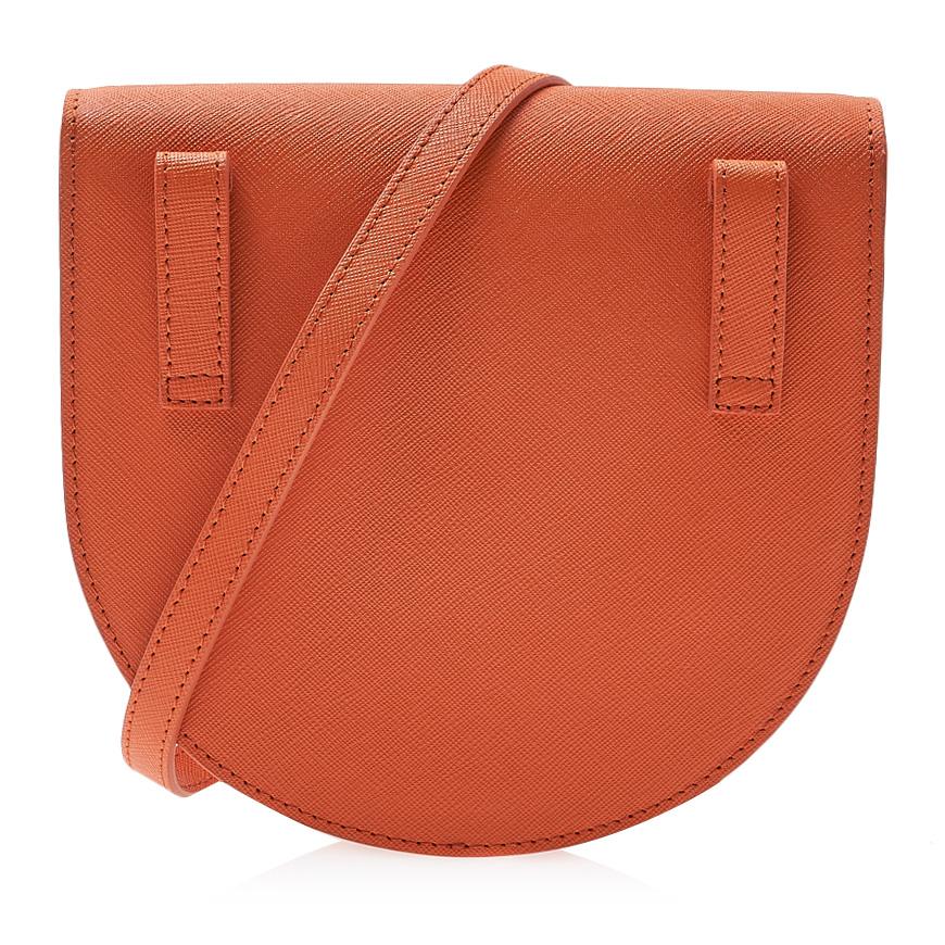 Vivienne Westwood Saffiano Leather Saddle Crossbody Bag Women Navy