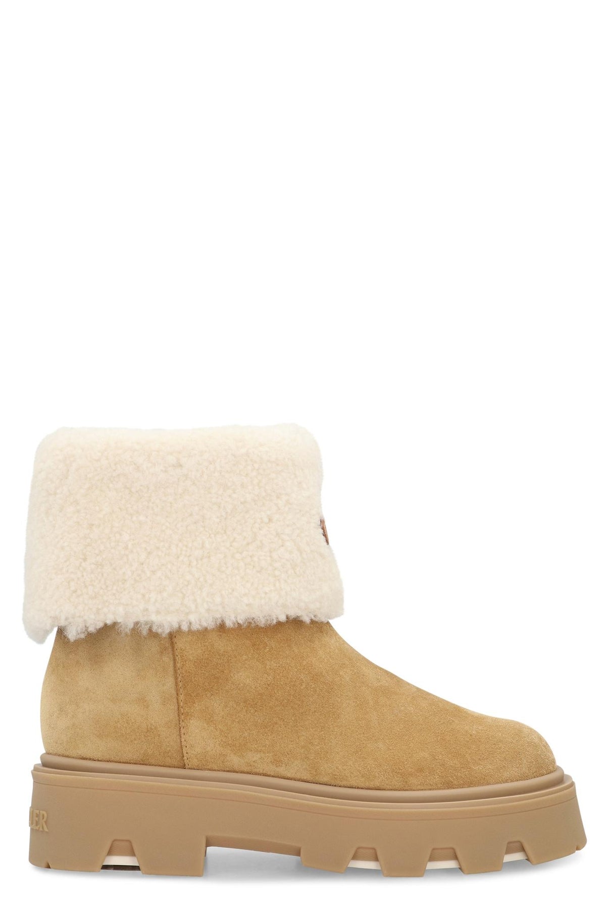 Moncler Black Leather Ankle Boots