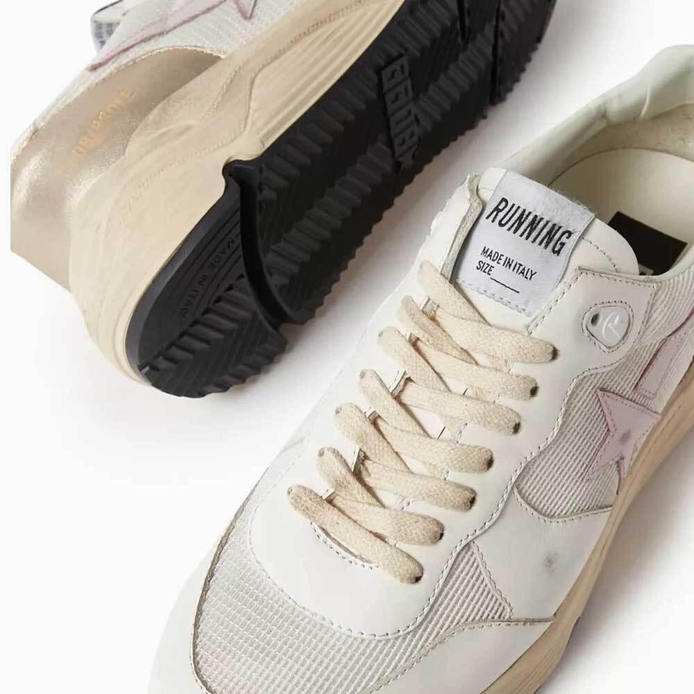 GOLDEN GOOSE Women’s Running Sole Low Top Sneakers White Leather
