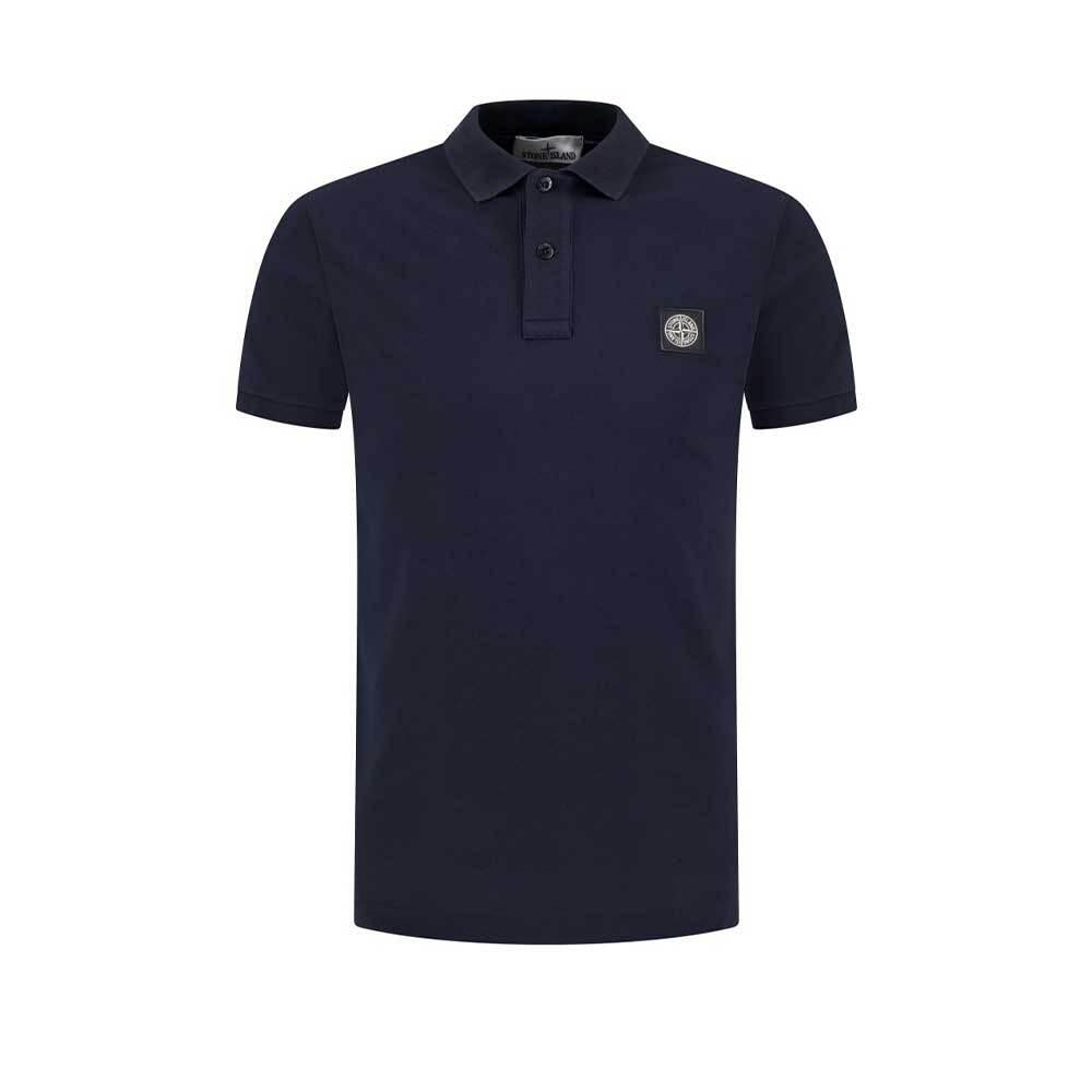 STONE ISLAND Navy Slim Fit Polo Shirt for Men