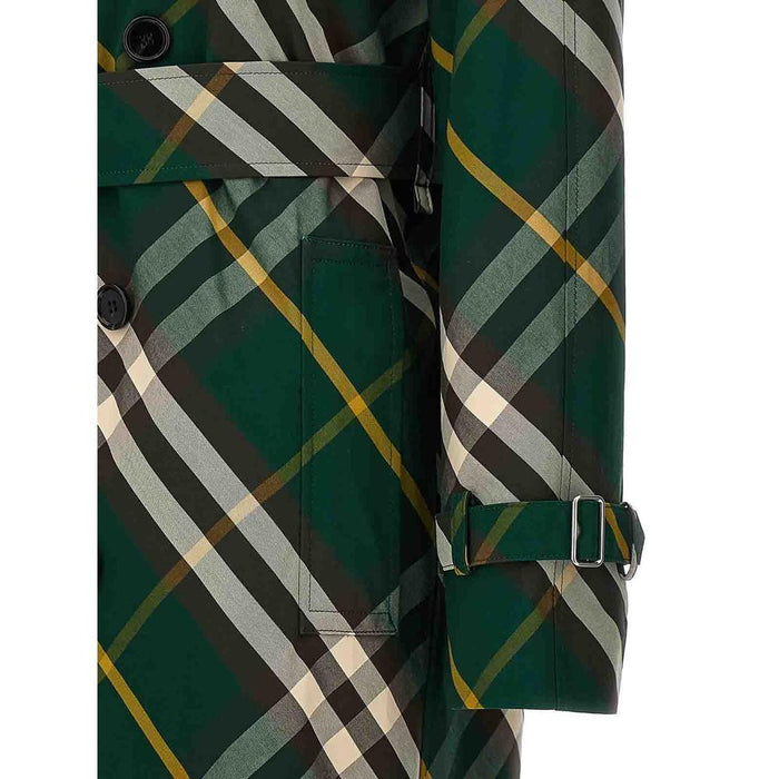 BURBERRY Check Gabardine Women’s Long Trench Coat