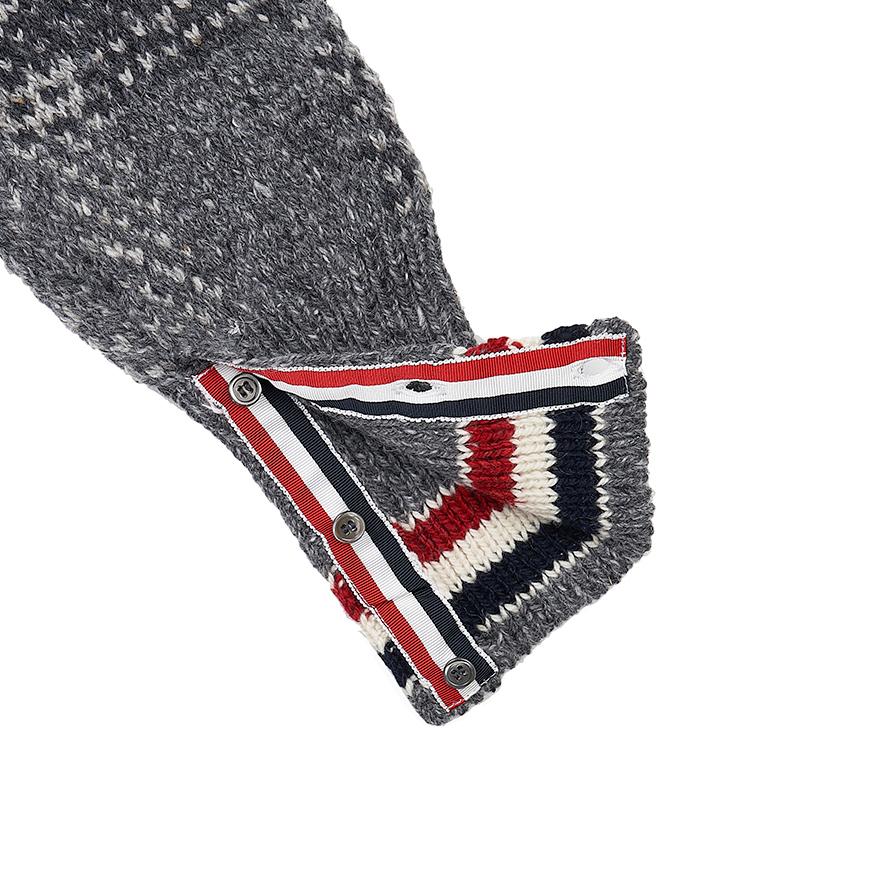 THOM BROWNE Men's Checked Jacquard Wool Crewneck Sweater MKA410F Y1506 982
