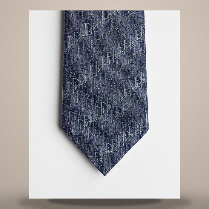 DIOR Oblique Trio Blue Silk Tie 68C1047B6361 C585