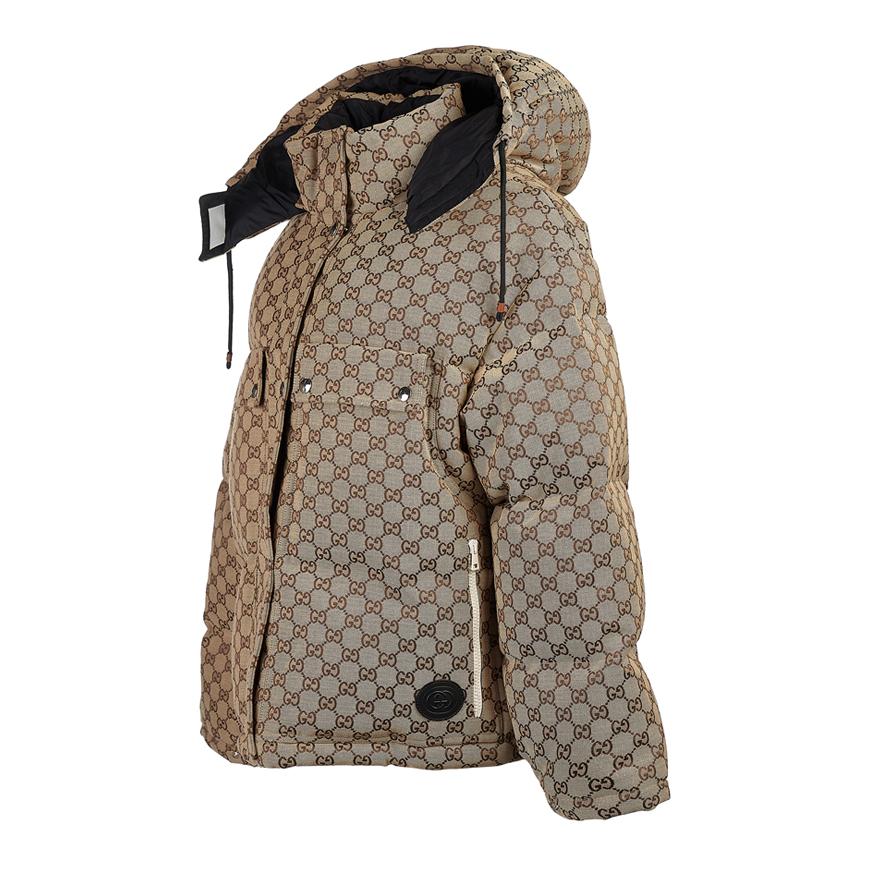 GUCCI Women's GG Cotton Canvas Puffer Jacket 717558 Z9AAR 2184