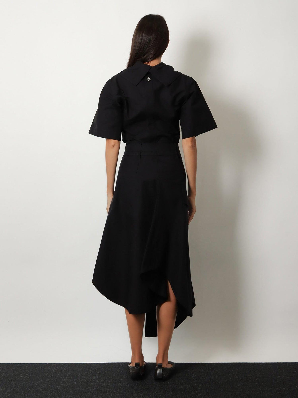 Bottega Veneta Black Wool Long Skirt