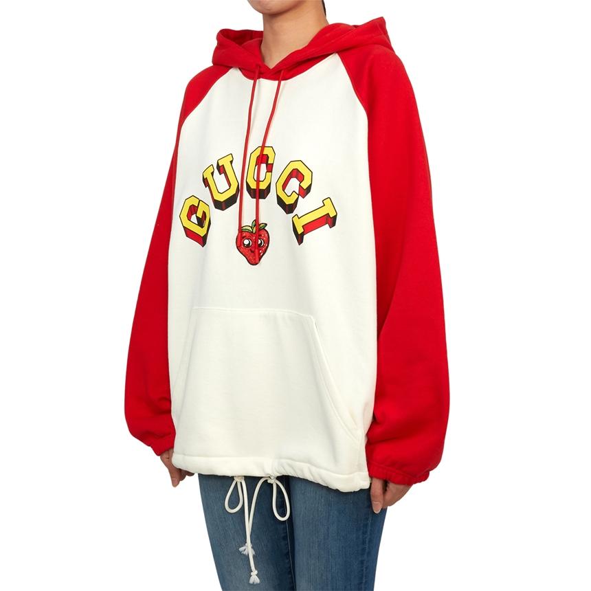 GUCCI Women’s Hooded Sweatshirt Ivory Cotton Hoodie