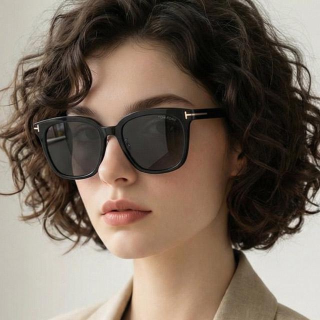 TOM FORD Black Acetate Unisex Asian Fit Sunglasses TF1245 K 20A