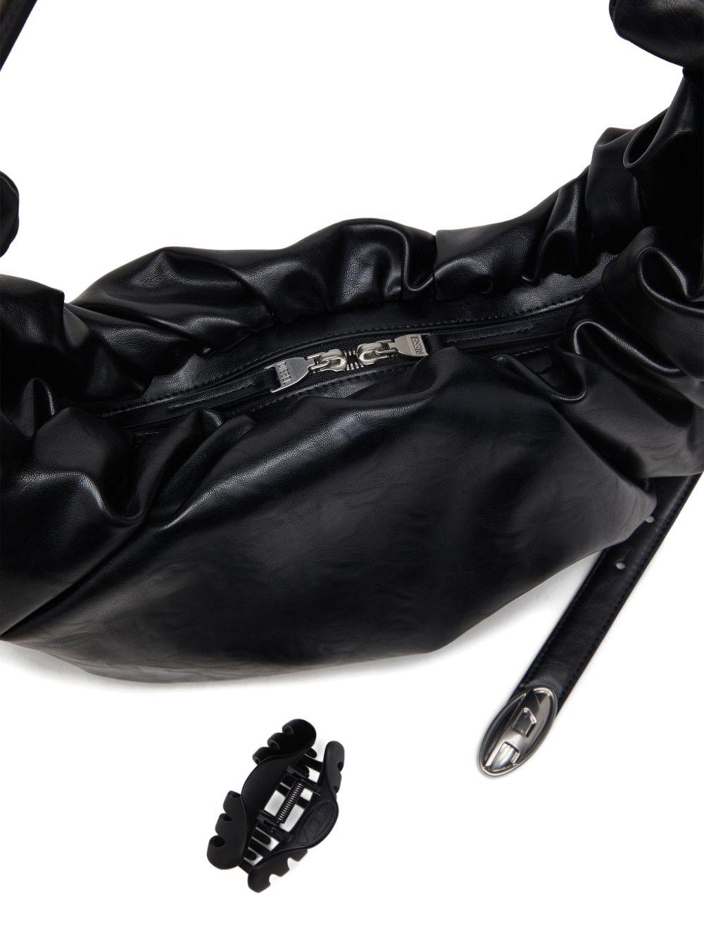 DIESEL Black Leather Shoulder Bag