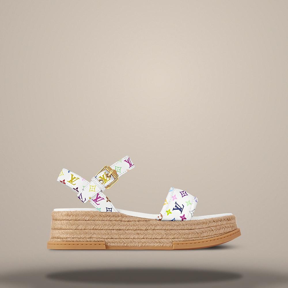 Louis Vuitton LV x TM Maya White Platform Men's Sandals 1AJM81