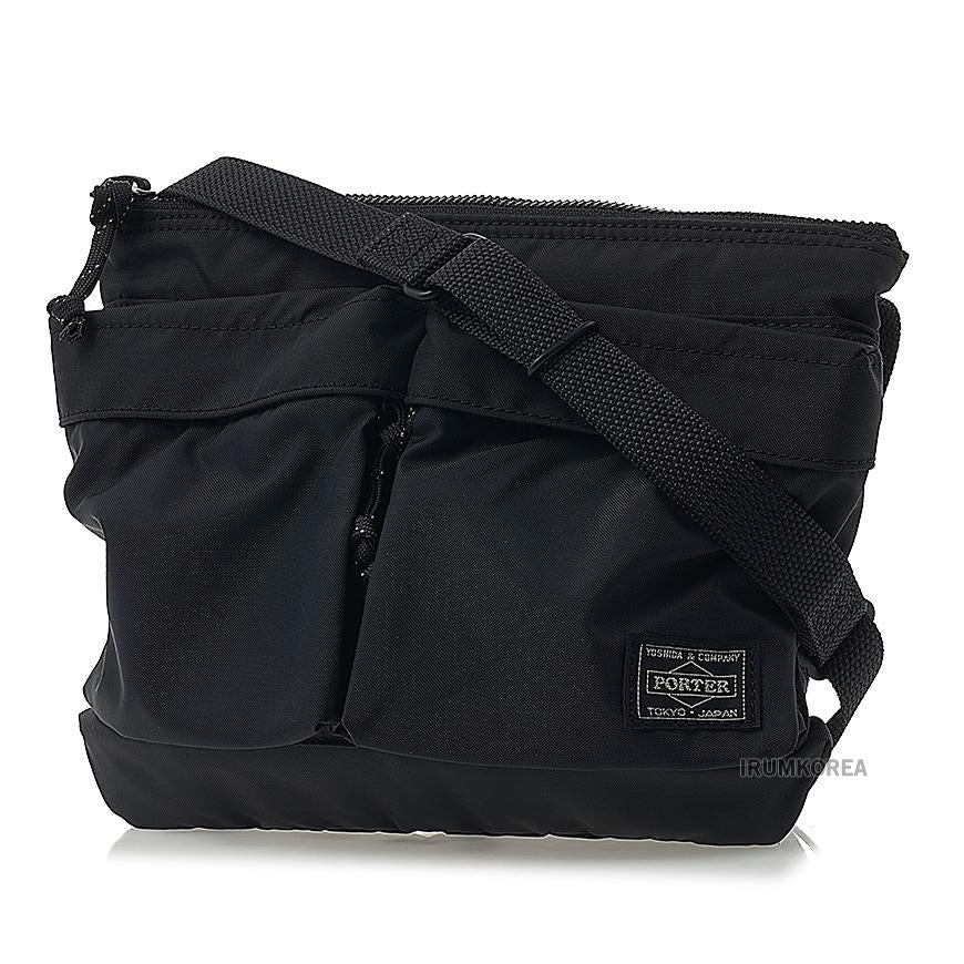 PORTER Force Shoulder Bag Unisex Black Crossbody Bag Nylon