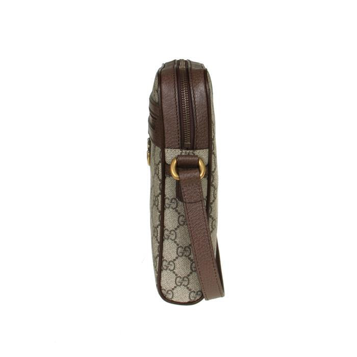 GUCCI Ophidia GG Small Messenger Bag Brown Canvas Crossbody