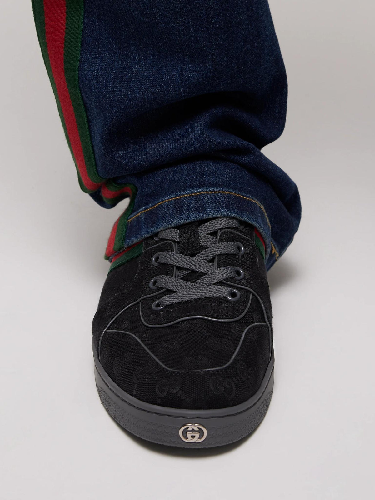 GUCCI White Leather Low-Top Sneakers for Men