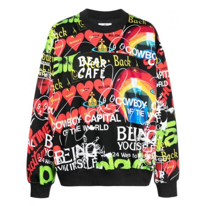 Vivienne Westwood Fresh Logo Sweatshirt Men’s Black Cotton