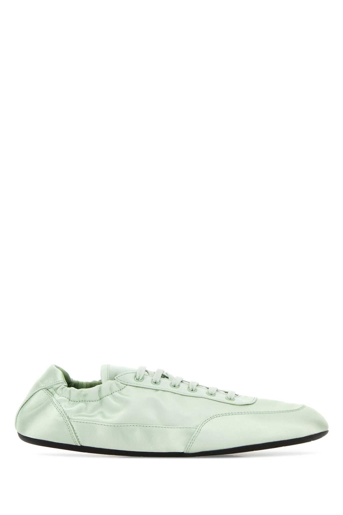 PRADA White Leather Low Top Sneakers