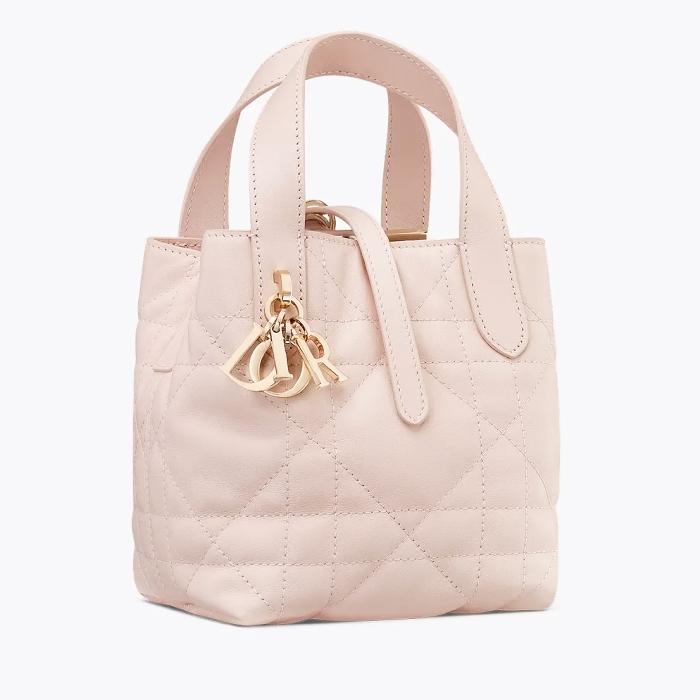 DIOR Toujours Vertical Nano Tote Bag Saffiano Leather Blue Should S6100OSNW M413