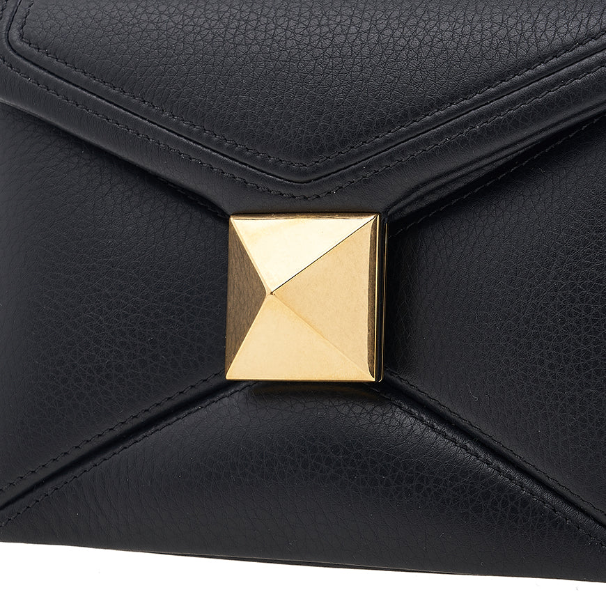 VALENTINO One Stud Black Leather Chain Crossbody Bag 1W2B0K21 ILK 0NO 1