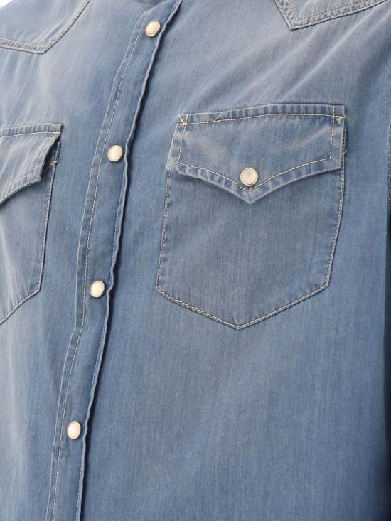 Brunello Cucinelli Ultralight Denim Long Sleeve Shirt Men
