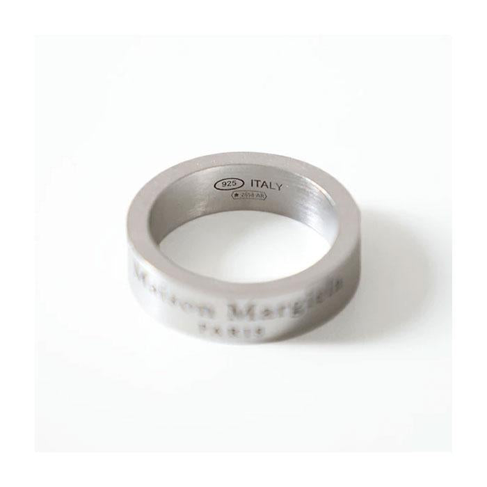 Maison Margiela Silver Logo Ring Unisex Jewelry
