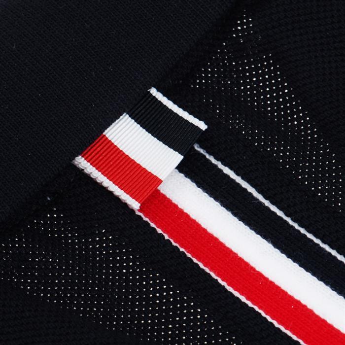 THOM BROWNE Navy Center-Back Stripe Polo Shirt