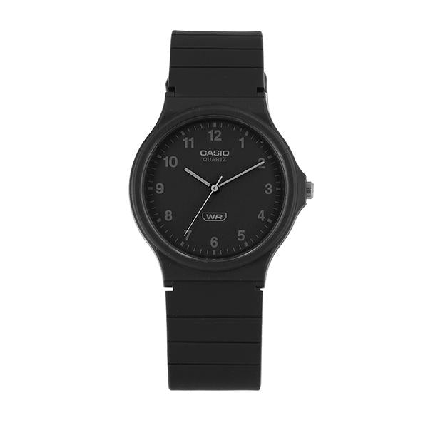 Casio Unisex Black Analog Watch Fabric/Other Strap MQ 24B 1BDF