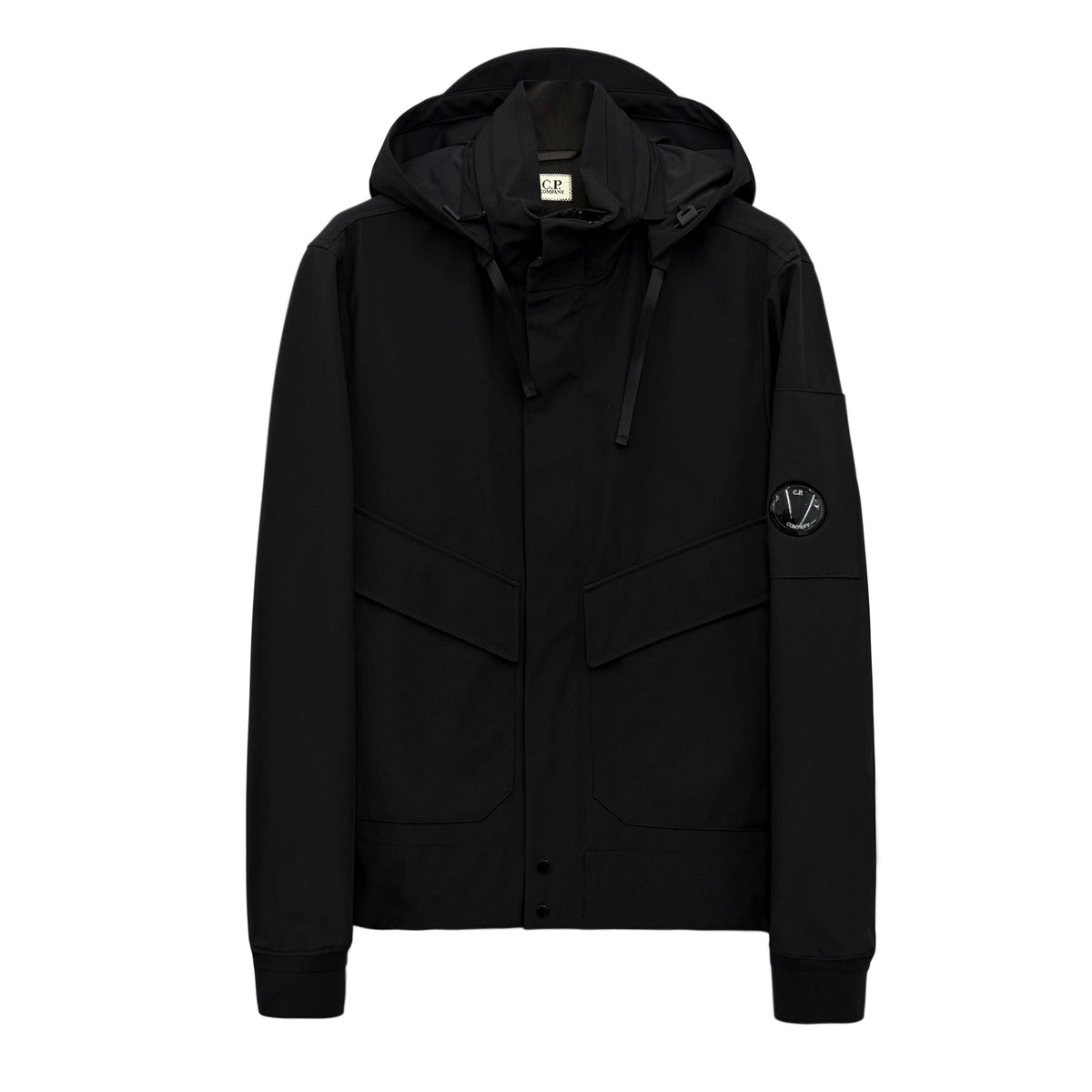 CP Company Shell-R Hooded Jacket with Lens Badge for Men 20CMOW001A 999
