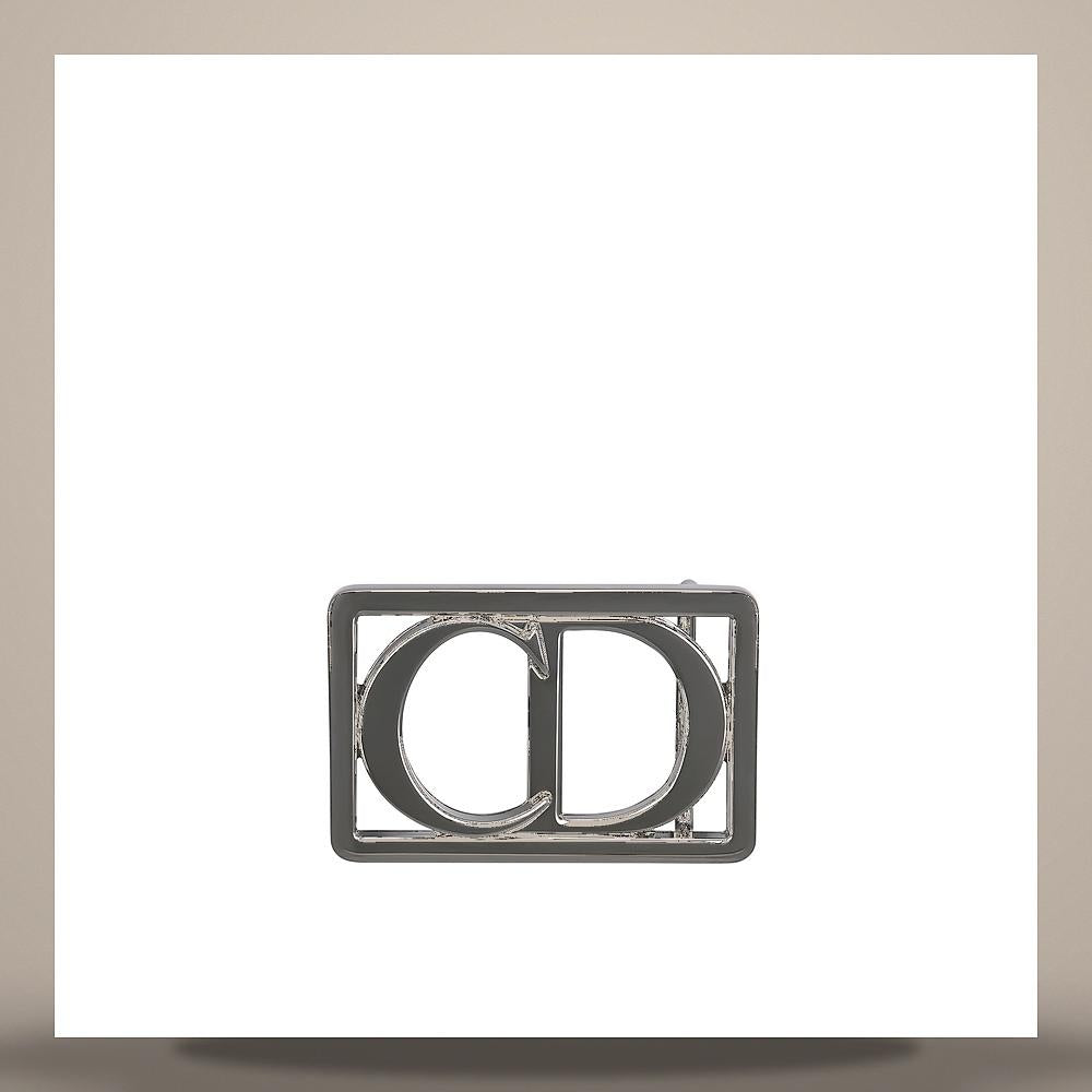 DIOR CD Icon Belt Ruthenium Finish Brass 35mm 4948RUMET H07K