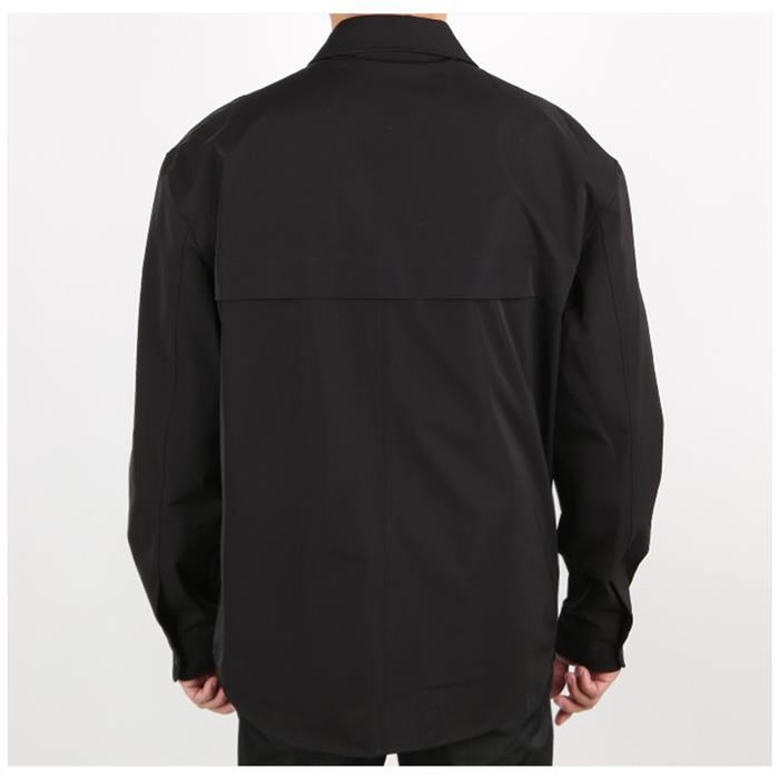 AMI Technical Heart Patch Pocket Long Sleeve Shirt