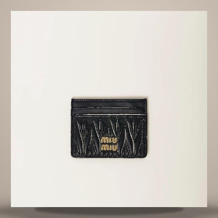Miu Miu Matelassé Nappa Leather Card Holder