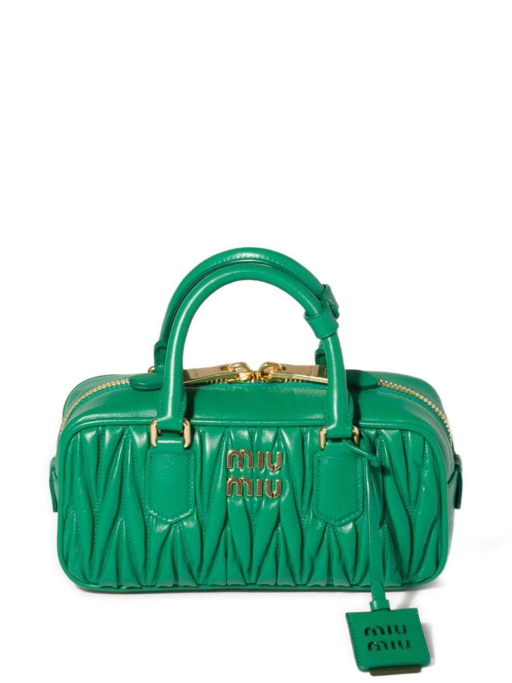 Miu Miu Leather Tote Bag FW26 5BB142AN88F0458