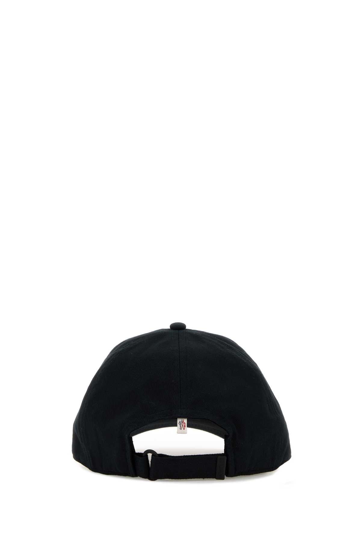 Moncler Black Cotton Baseball Cap